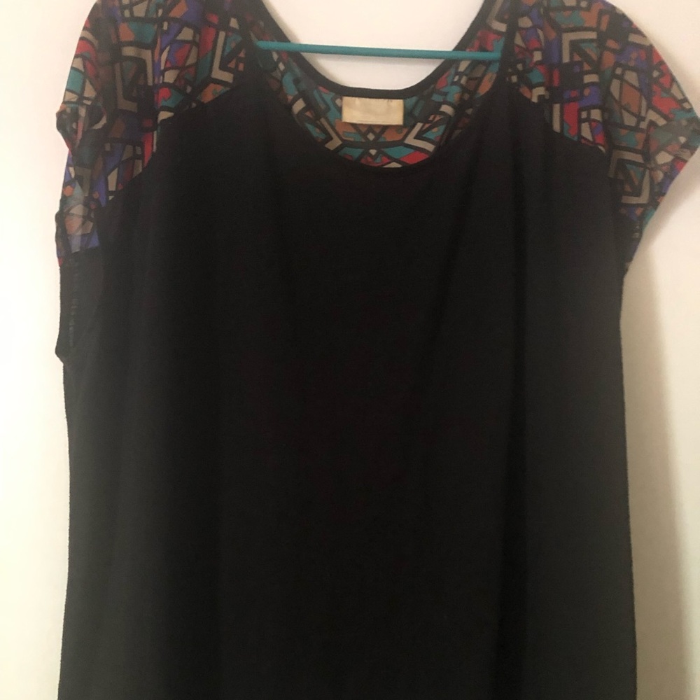 Black and Tribal Print Top